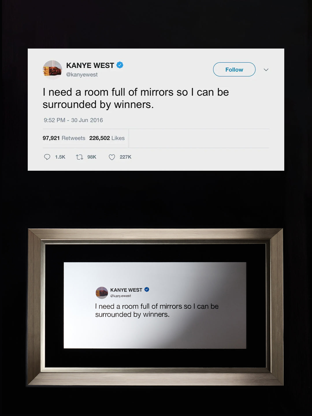 a kanye inspired mirror