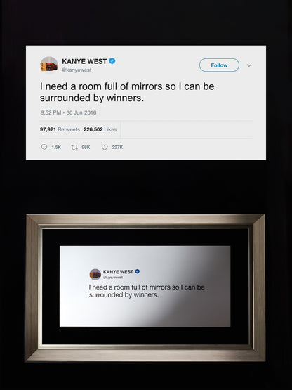 a kanye inspired mirror